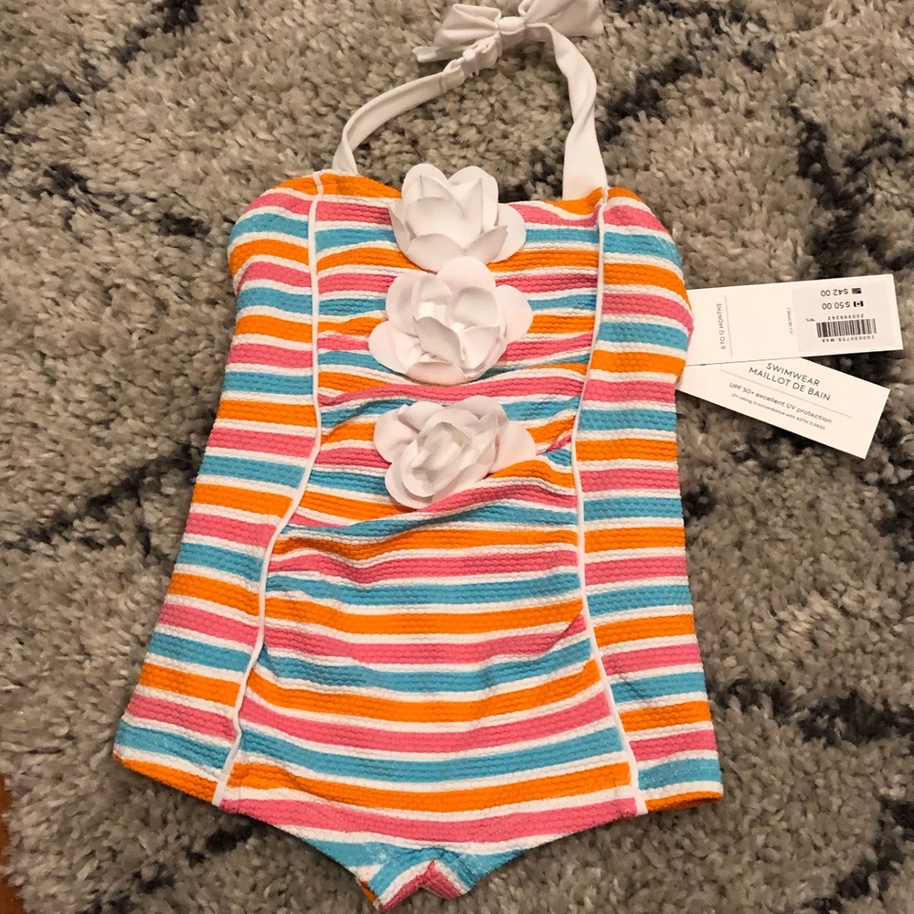 Retro inspired infant swimsuit NWT
